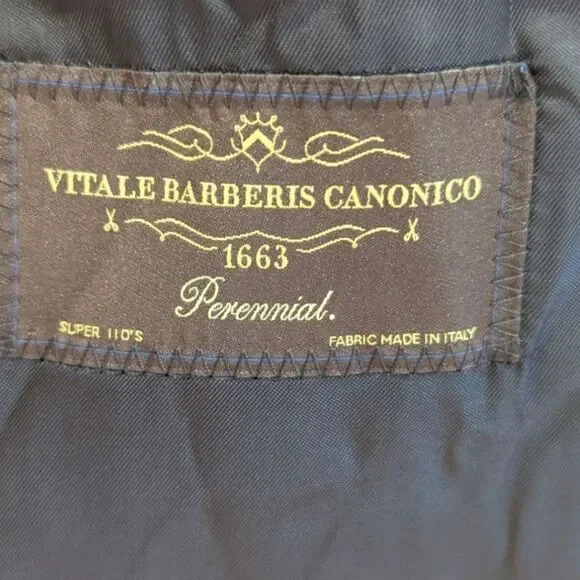 Cartier Uniformes Vitale Barberis Canonico Men's 48R Wool Blazer Two Button NWT